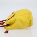 CHANEL Matelasse Hand Bag Lamb Skin Yellow CC Auth BA8254-5