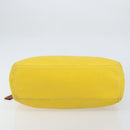 CHANEL Matelasse Hand Bag Lamb Skin Yellow CC Auth BA8254-9