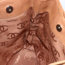 CHANEL Tote Bag Leather Brown Gold CC Auth BA8255-17