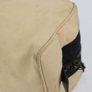 CHANEL Sports Clutch Bag Nylon Beige Black CC Auth BA8257-10