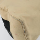 CHANEL Sports Clutch Bag Nylon Beige Black CC Auth BA8257-11