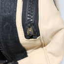 CHANEL Sports Clutch Bag Nylon Beige Black CC Auth BA8257-18