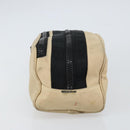 CHANEL Sports Clutch Bag Nylon Beige Black CC Auth BA8257-4