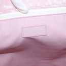 CHANEL High Summer Tote Bag Canvas Leather Pink Silver CC Auth BA8259-18