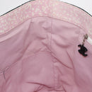 CHANEL High Summer Tote Bag Canvas Leather Pink Silver CC Auth BA8259-20