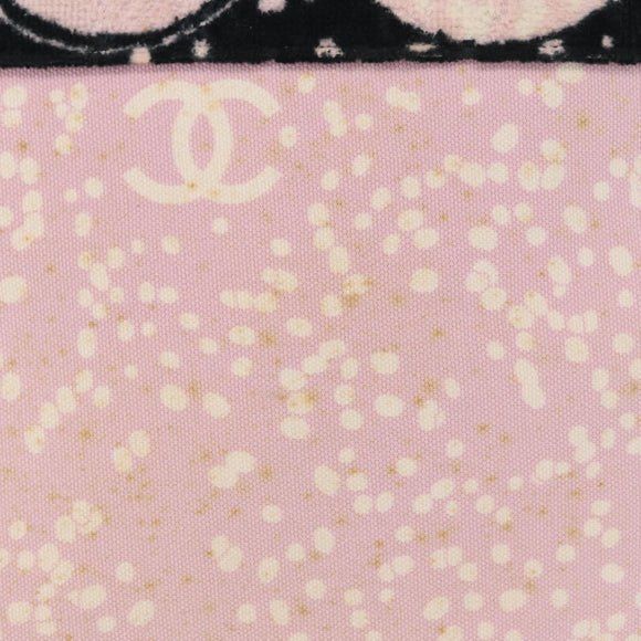 CHANEL High Summer Tote Bag Canvas Leather Pink Silver CC Auth BA8259