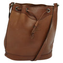 Burberrys Shoulder Bag Leather Brown Auth BA826-1