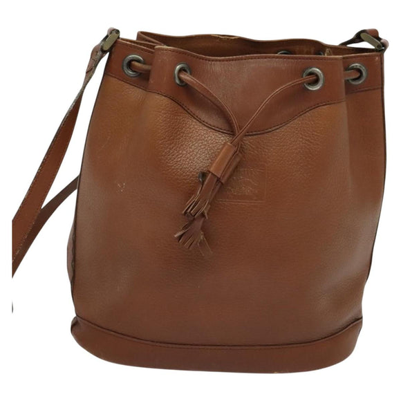 Burberrys Shoulder Bag Leather Brown Auth BA826