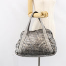 CHANEL Unlimited Tote Bag Nylon Silver CC Auth BA8260-23