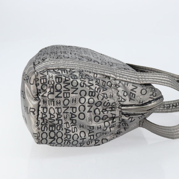 CHANEL Unlimited Tote Bag Nylon Silver CC Auth BA8260