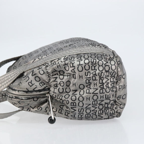 CHANEL Unlimited Tote Bag Nylon Silver CC Auth BA8260