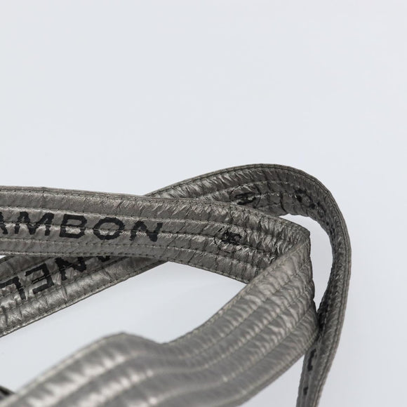 CHANEL Unlimited Tote Bag Nylon Silver CC Auth BA8260