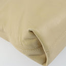 CHANEL Tote Bag Lamb Skin Beige Gold CC Auth BA8261-13