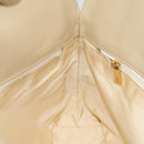 CHANEL Tote Bag Lamb Skin Beige Gold CC Auth BA8261-16
