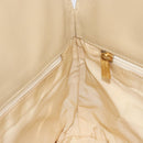 CHANEL Tote Bag Lamb Skin Beige Gold CC Auth BA8261-17