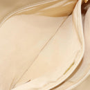 CHANEL Tote Bag Lamb Skin Beige Gold CC Auth BA8261-19