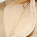 CHANEL Tote Bag Lamb Skin Beige Gold CC Auth BA8261-21