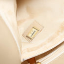 CHANEL Tote Bag Lamb Skin Beige Gold CC Auth BA8261-22