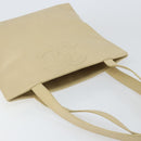 CHANEL Tote Bag Lamb Skin Beige Gold CC Auth BA8261-6