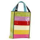 CHANEL Tote Bag Enamel Multicolor Gold CC Auth BA8262-1