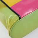 CHANEL Tote Bag Enamel Multicolor Gold CC Auth BA8262-15