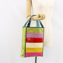 CHANEL Tote Bag Enamel Multicolor Gold CC Auth BA8262-25