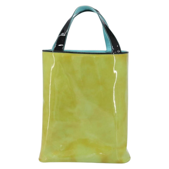 CHANEL Tote Bag Enamel Multicolor Gold CC Auth BA8262