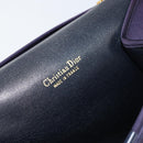Christian Dior Saddle Chain Shoulder Bag Nylon Purple Gold Auth BA8264-17