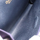 Christian Dior Saddle Chain Shoulder Bag Nylon Purple Gold Auth BA8264-18