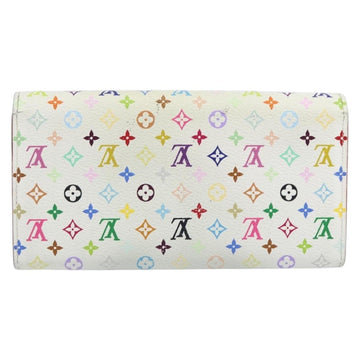 LOUIS VUITTON Multicolor Portefeuille Sarah Long Wallet White M93532 Auth BA8265 - 0