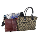 CARTIER Loewe DOLCE&GABBANA Bag Leather Canvas 3 Set Brown Bordeaux Auth BA8267-1