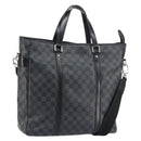 LOUIS VUITTON Damier Graphite Tadao Schoudertas 2-weg N51192 LV Auth BA8269-1