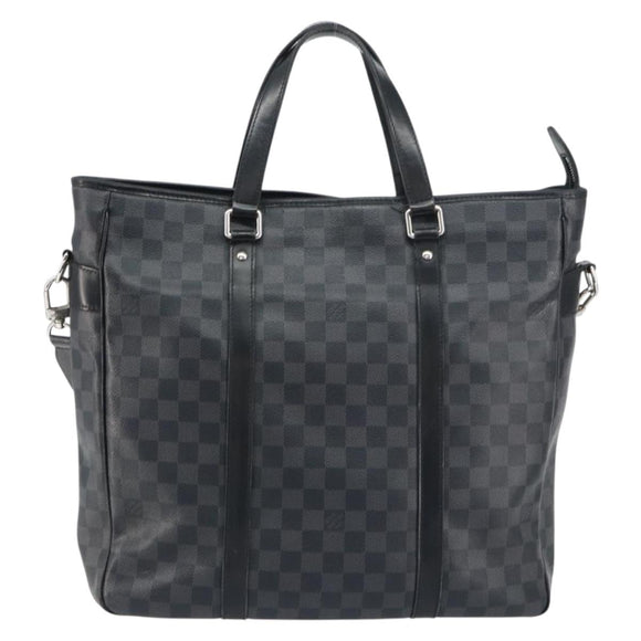 LOUIS VUITTON Damier Graphite Tadao Schoudertas 2-weg N51192 LV Auth BA8269