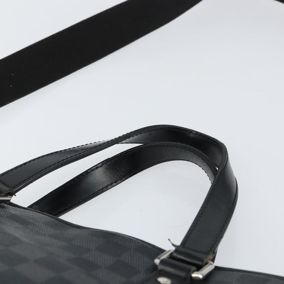 LOUIS VUITTON Damier Graphite Tadao Shoulder Bag 2way N51192 LV Auth BA8269