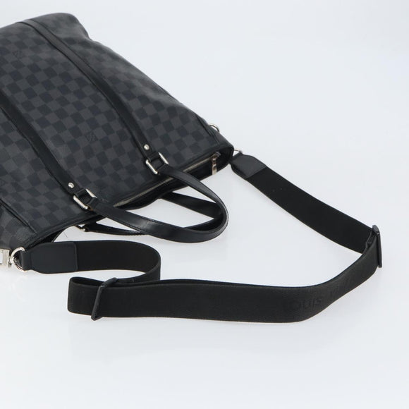 LOUIS VUITTON Damier Graphite Tadao Shoulder Bag 2way N51192 LV Auth BA8269
