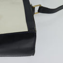 CELINE Shoulder Bag Leather White Auth BA829-16