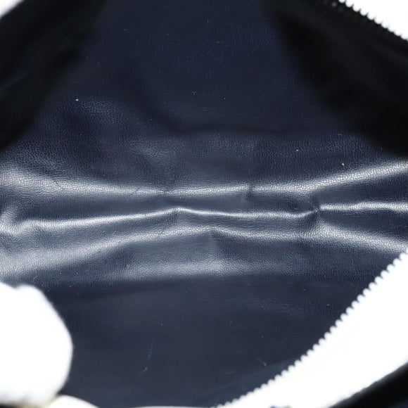 CELINE Shoulder Bag Leather White Auth BA829