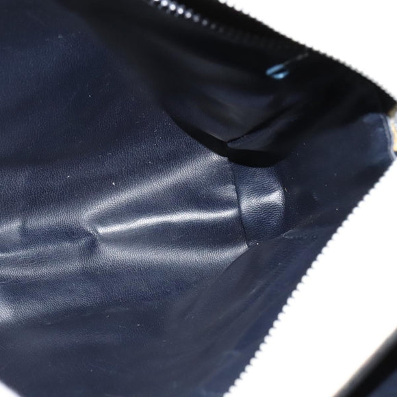 CELINE Shoulder Bag Leather White Auth BA829