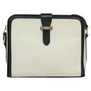 CELINE Shoulder Bag Leather White Auth BA829-13