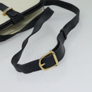 CELINE Shoulder Bag Leather White Auth BA829-7