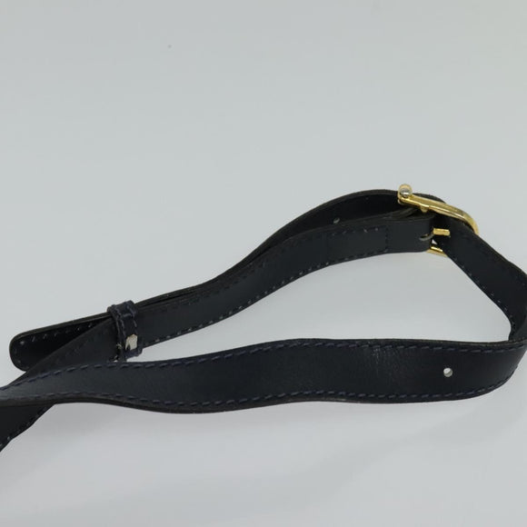 CELINE Shoulder Bag Leather White Auth BA829