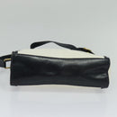 CELINE Shoulder Bag Leather White Auth BA829-5