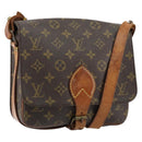 LOUIS VUITTON Monogram Cartouchiere MM Shoulder Bag M51253 LV Auth BA8293-1