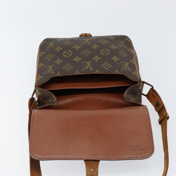 LOUIS VUITTON Monogram Cartouchiere MM Shoulder Bag M51253 LV Auth BA8293