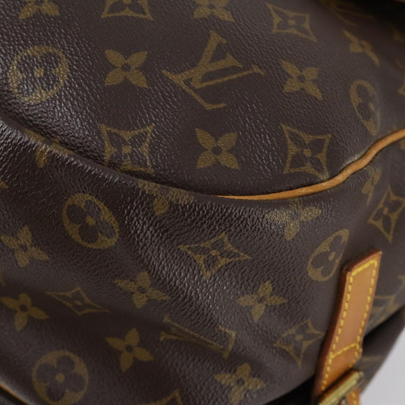 LOUIS VUITTON Monogram Saumur 35 Shoulder Bag M42254 LV Auth BA8314