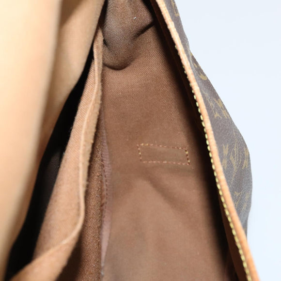 LOUIS VUITTON Monogram Saumur 35 Shoulder Bag M42254 LV Auth BA8314