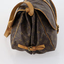 LOUIS VUITTON Monogram Saumur 35 Shoulder Bag M42254 LV Auth BA8314-3