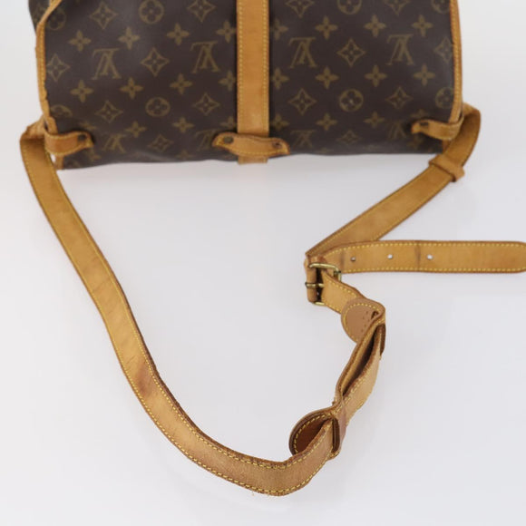 LOUIS VUITTON Monogram Saumur 35 Shoulder Bag M42254 LV Auth BA8314