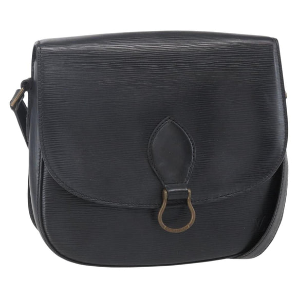 LOUIS VUITTON Epi Saint Cloud GM Shoulder Bag Black Noir M52192 LV Auth BA8327