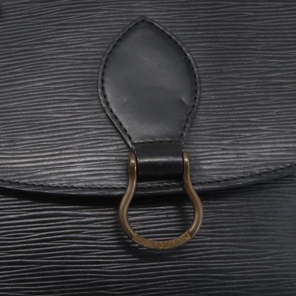LOUIS VUITTON Epi Saint Cloud GM Shoulder Bag Black Noir M52192 LV Auth BA8327